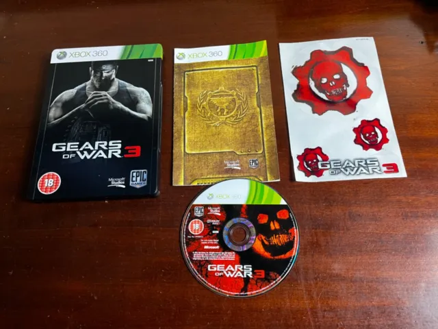 Xbox 360 gears of war 3 steelbook disc is excellent no marks or scratches