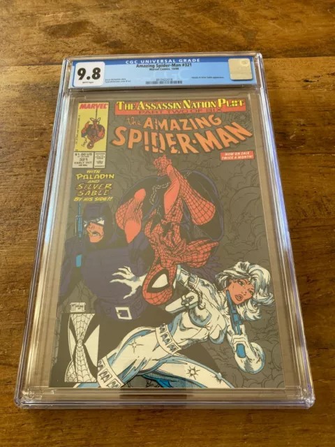 Amazing Spider-Man #321 CGC 9.8 WP 1989 Marvel Comics Paladin & Silver Sable
