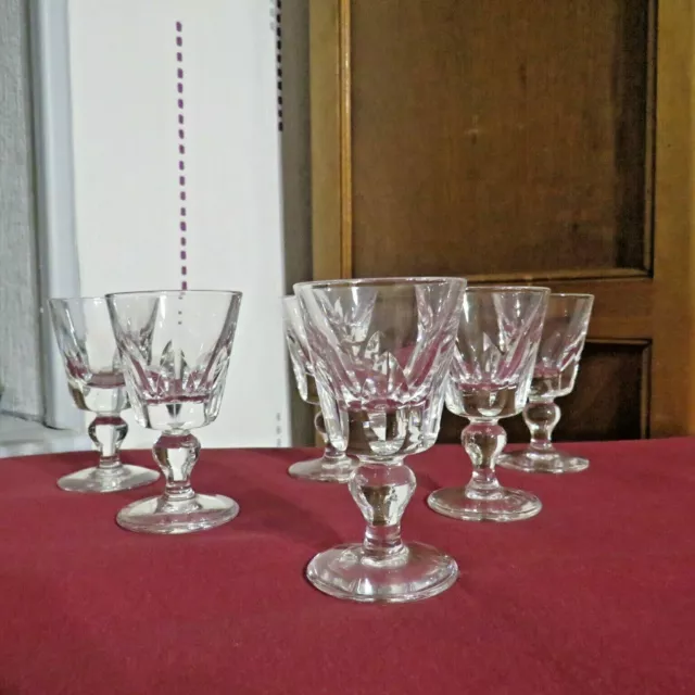 6 verres à liqueur en cristal de saint louis jersey pour le paquebot France