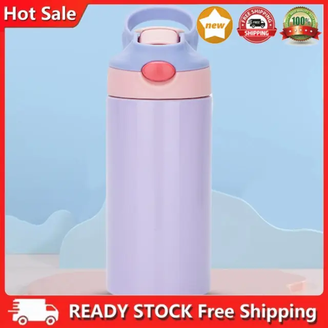 Botella de agua aislada para niños pequeños con pajita, gran regalo hágalo usted mismo para K