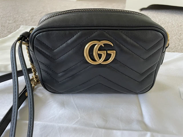 Gg marmont matelassé mini bag used on sale