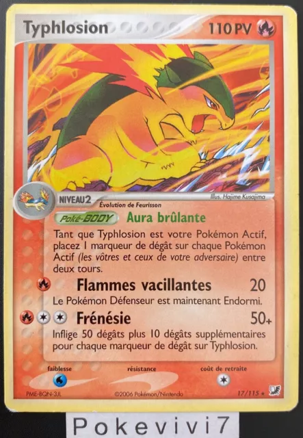 Carte Pokemon TYPHLOSION 17/115 Rare Bloc EX Forces Cachées FR OCCASION
