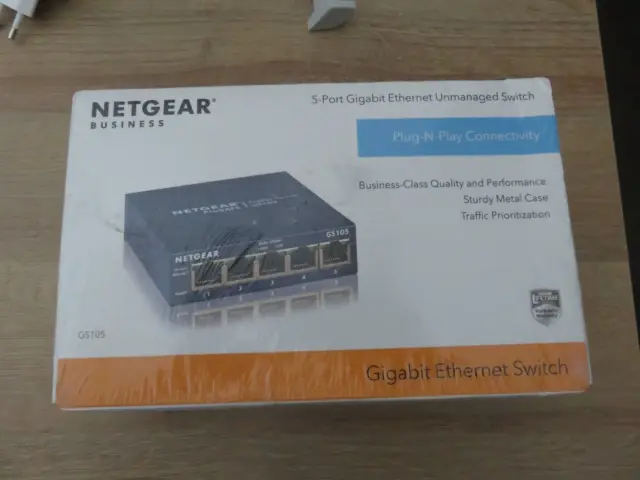 NETGEAR GS105 Business 5-Port Gigabit Ethernet Switch - NEU, OVP