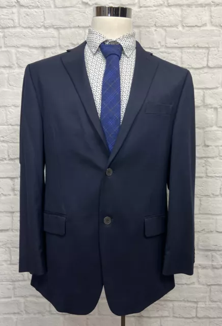 Michael Kors Mens Navy Blue Stretch Sport Coat Blazer 42R