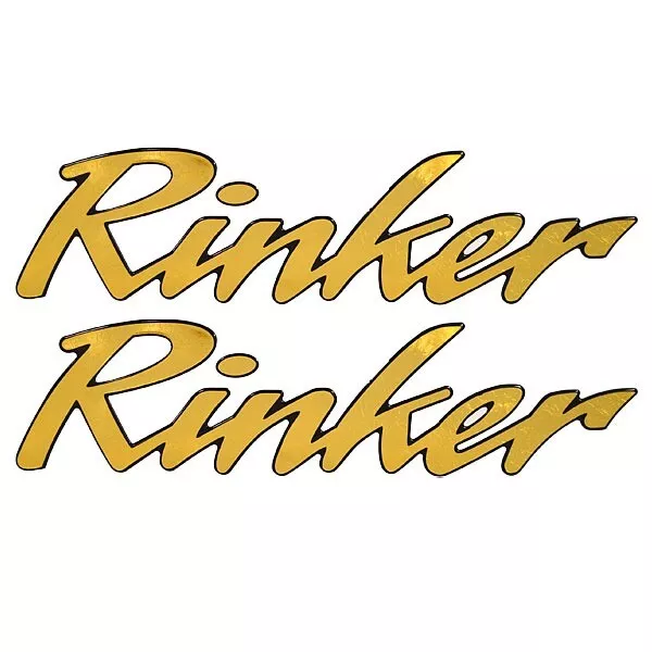 Rinker Foam Filled Raised Boat Decal 228528 Gold Black 23 Inch  - PAIR