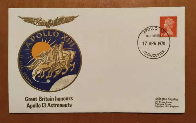 Great Britain honours APOLLO 13 Astronauts. Cover. 1970