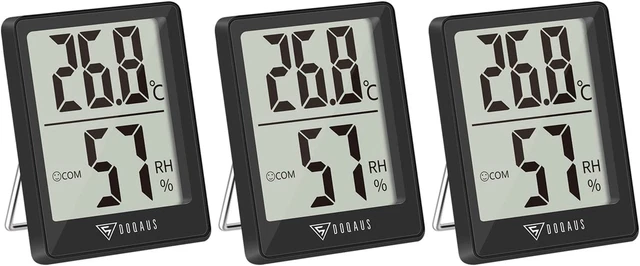 Digital Hygrometer Innen, 3 Stück Thermo- Hygrometer Feuchtigkeit Raumthermomete