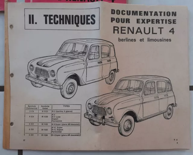 Lot : Guide conduite entretien RENAULT 4 / 4L et Doc technique diverse 2