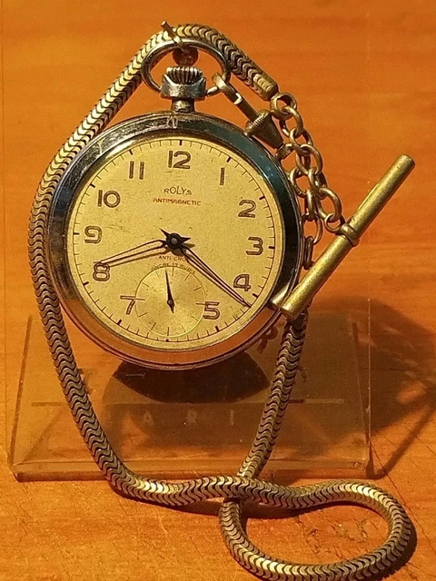 Chaîne De Montre Gousset Acier Vintage - Couleur Argenté