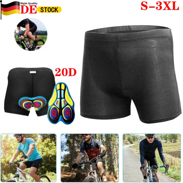 20D Gel Fahrradhose Herren Damen Sitzpolster Radhose Radlerhose Unterhose Pants