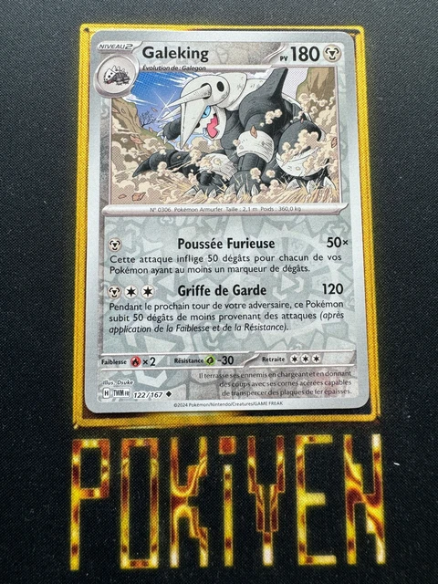 Coffret 10 Cartes Pokémon – Galeking 122/167 Reverse – Écarlate Violet Mascarade Crépusculaire