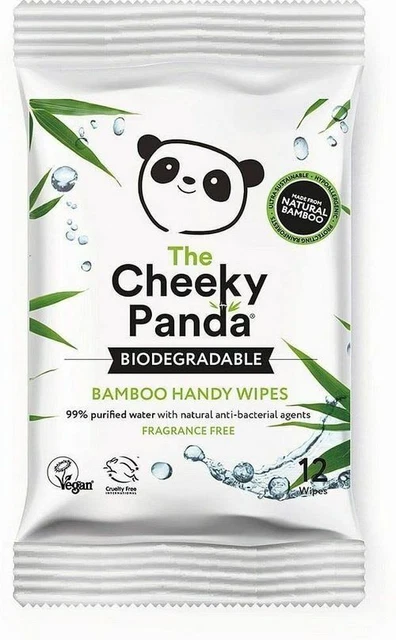 Biodégradable Bambou Pratique Lingettes - 12 Lingettes