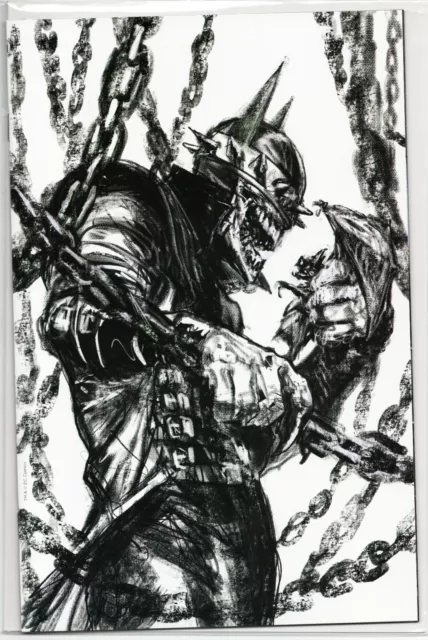 Dark Knights Metal #5 Dell'Otto Batman Who Laughs B&W Sketch Variant NM+