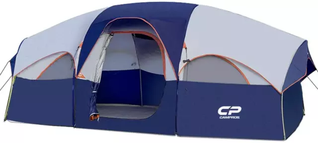 TENT 8 PERSON Camping Tents, Weather Resistant Family Tent, 5 Large ...