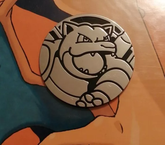 Pokemon jumbo Blastoise Coin silver