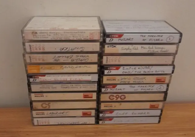 20 Used Blank Cassettes Pre Recorded Job Lot Audio Music Tapes Bundle Free P&P
