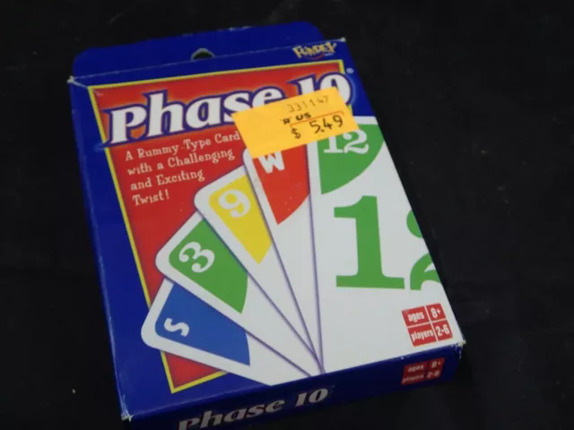 PHASE 10 Card Game (A Rummy Type card game With An Exciting Twist) ~ 2-6 Players