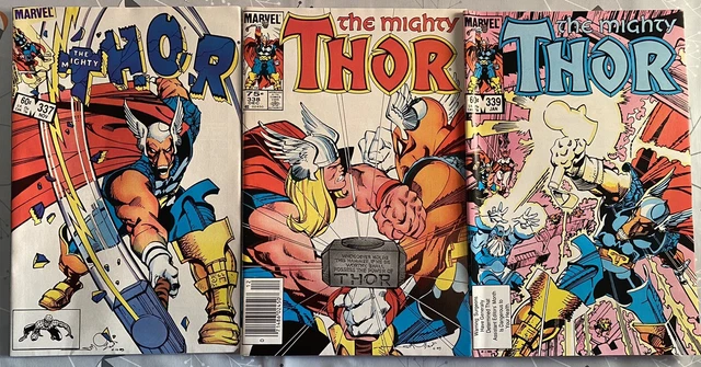 Marvel Thor Issues #337, 338, 339. 1st Beta Ray Bill; 1983. Walt Simonson.