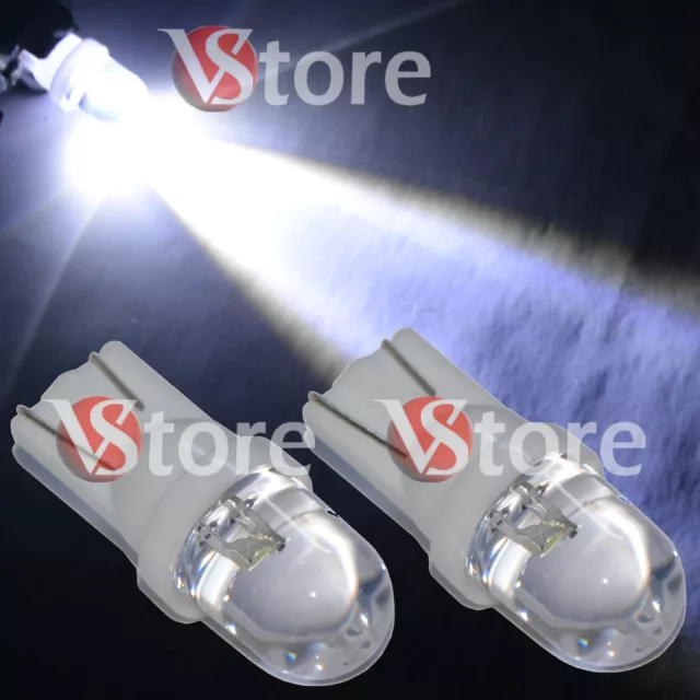 2 Veilleuses LED T10 ampoules 5W BLANC Lampe Xenon Feu de position plaque