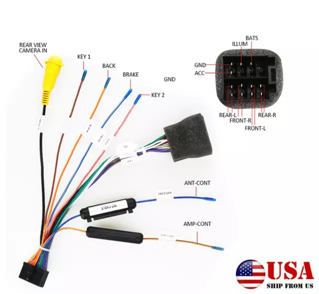 1X Car Stereo Radio ISO Lead Wiring Harness Connector Adaptor Cable Loom 20 Pins
