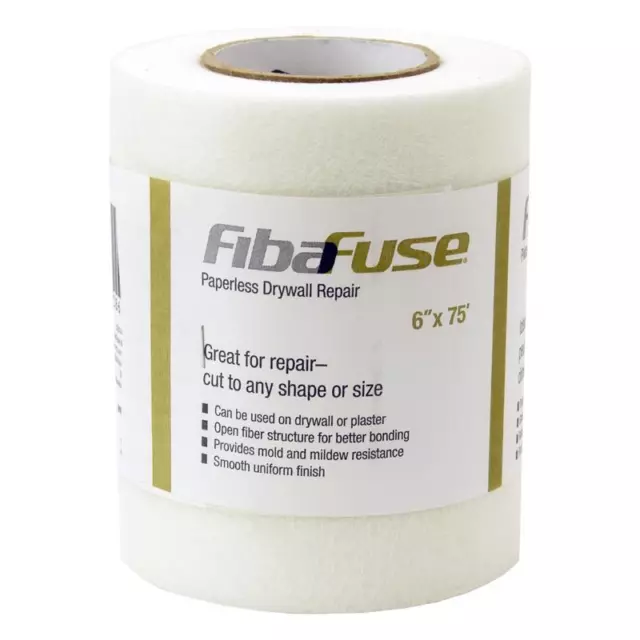 Adfors FibaFuse 75 ft. L X 6 in.   W Fiberglass White Wall Repair Fabric