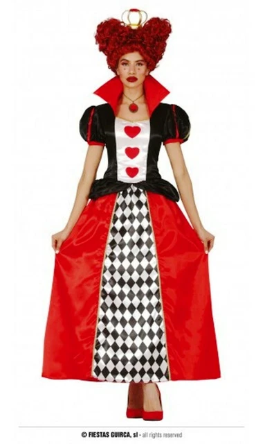 CARNEVALE HALLOWEEN VESTITO Regina Di Cuori Alice Paese Adulto