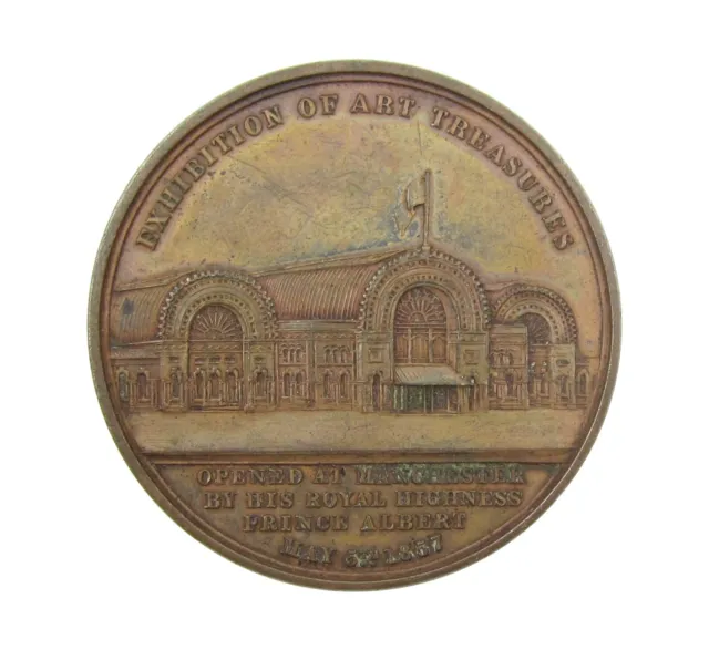 1857 EXHIBITION OF ART TREASURES 41mm BRONZE MEDAL - BY PINCHES