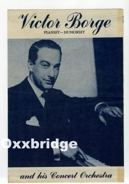 VICTOR BORGE Concert Program Classical Music Pianist Humorist Original 1940