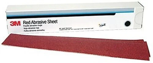 Neuf Rouge Abrasif Hookit Feuille 3M Marine 01177 Grade P320A 2-3/4 " Avec 16-1