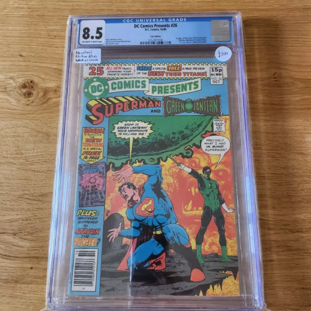 DC COMICS PRESENTS #26 - Newstand Edition - CGC Grade 8.5