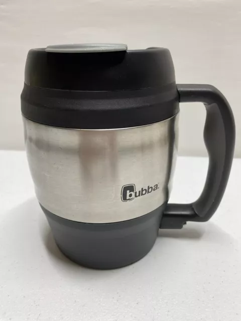 Big Bubba Keg 52oz Black/Silver Travel Mug W/ Handle & Bottle Opener Hot Or Cold