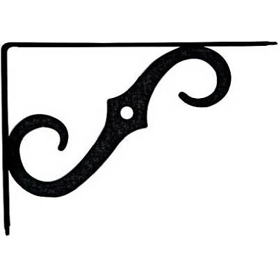 10 x 7-In. Antique Black Shelf Bracket -N229-450