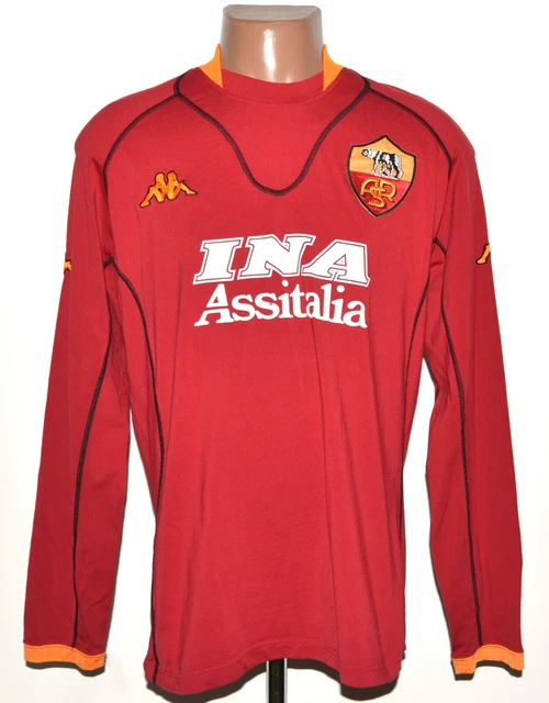 Maillot Domicile Manches Longues AS Roma Kappa 2002/2003 - Taille Extra Large (XL) Pour Homme