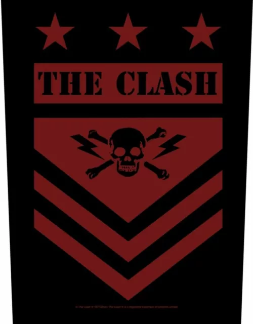 The Clash Military Shield Rückenaufnäher- Backpatch NEU & OFFICIAL