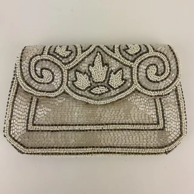 VTG Deco Beaded Clutch 1920’s 1930’s Cocktail Evening Wedding Purse Finger Strap