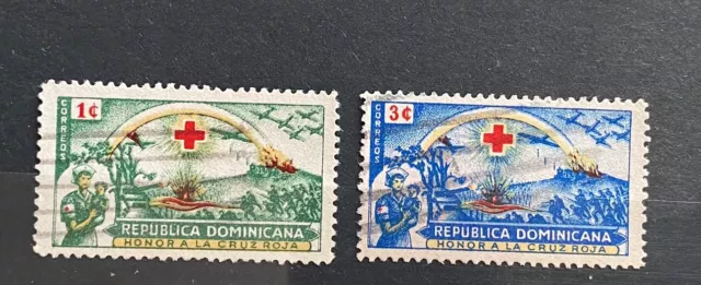 Dominican Republic 1944 Red Cross 2 Value Used R63