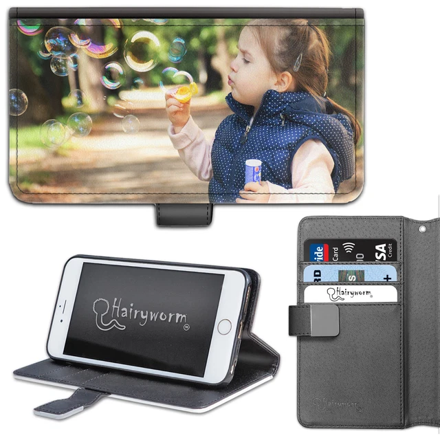 Personnalisé Avec Photos PU Cuir Portefeuille Téléphone Étui ; Clapet Housse