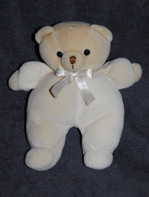 Peluche Doudou Ours Beige Crème NOUKIES NOUKIE'S NOUKY Yeux Durs 20 Cm TTBE