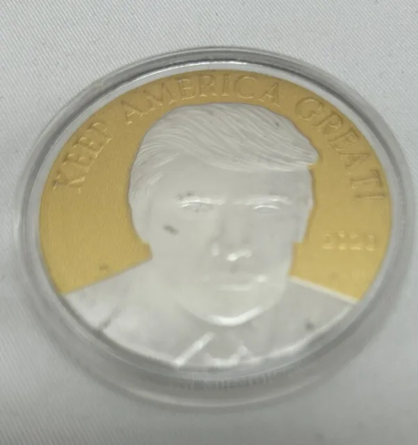 Donald Trump 2020 Commemorative Coin President Seal Keep America Great with Case