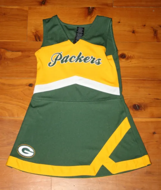 NFL Team Apparel Kids GREEN BAY PACKERS Girls CHEERLEADER Outfit Size Small MINT