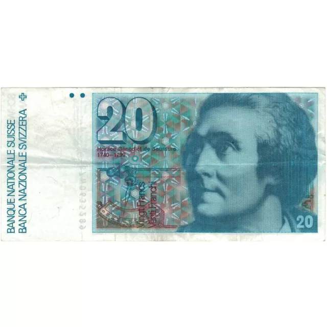 [#809125] Banknote, Switzerland, 20 Franken, 1987, KM:55g, EF(40-45)