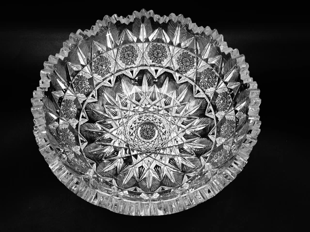 American Brilliant Cut Glass 8"  Bowl 4