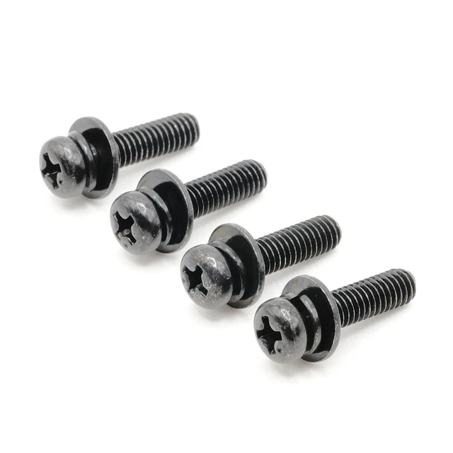 thumbnail image 2 of Replacement Stand Screws For Vizio D50-E1 TV - 4 Black Machine Screws Set 2 of 12