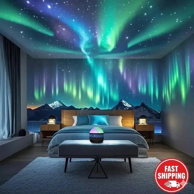 Z Projector NORTHERN LIGHTS GALAXY Projection Lamp Aurora Star Projector Night ...