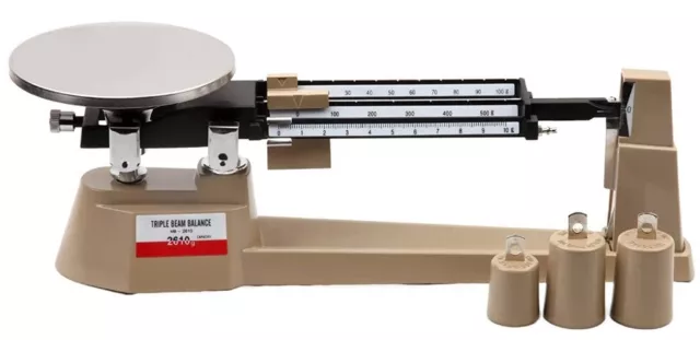 Triple Beam Balance Mechanical Lab Scale 2610g/0.1g w/ Stainless Steel Weighing