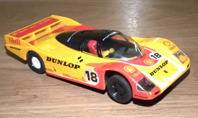 Scalextric C436 Porsche 362 Le Mans Auto Funktionskopf / Bremsleuchten Dunlop Schale