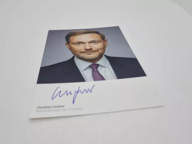 CHRISTIAN LINDNER (FDP) signed Autogrammkarte 10x15 Autogramm (097)