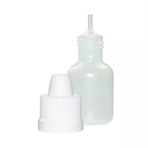 1/3 oz LDPE Plastic Dropper Bottles w/Child-Resistant Caps (12-25-50-100 count)
