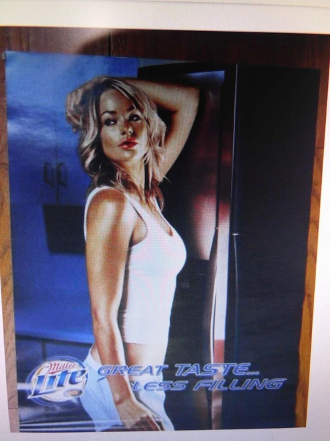 Miller Lite beer poster Great Taste Less Filling 26.5"x 18.25"