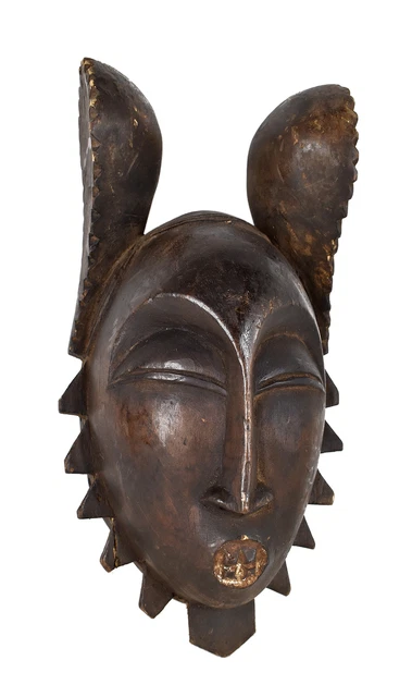 Yaure Baule Portrait Mask With Ears Mblo Ivory Coast